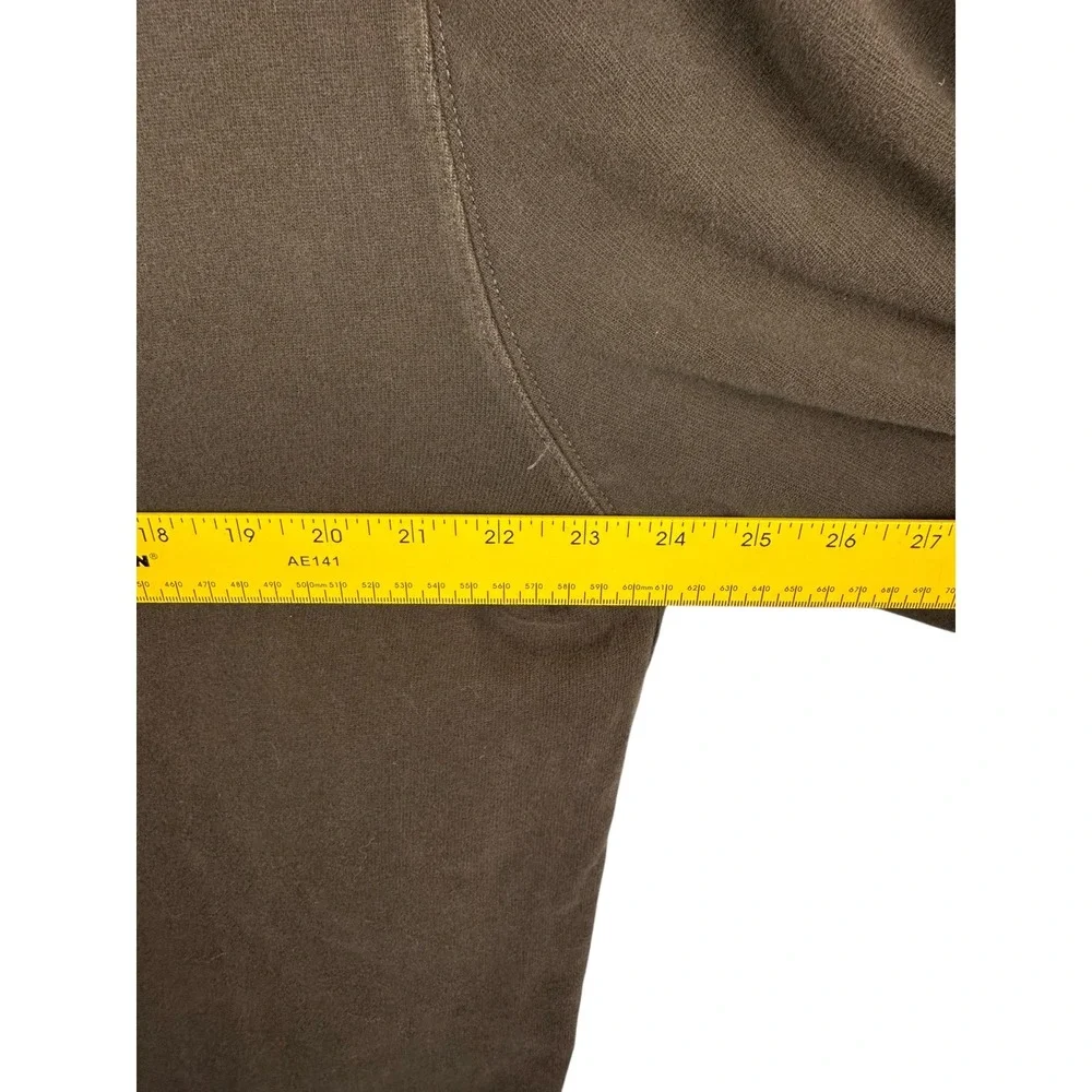 J Crew Sweater Sweatshirt Mens XL Brown‎ Pullover Quarter Zip Mock Neck